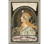 GYTRI CGFHJ Alphonse Mucha Mujer Póster Impresiones en Color Cuadro de Arte de Pared Abstracto《Rubio》Alphonse Mucha Gente Pintura en Lienzo Para Decoración del Hogar 40x60cm Sin Marco