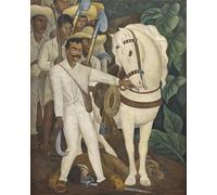 GYTRI CGFHJ Cartel abstracto de Diego Rivera Cuadro abstracto en lienzo《Hombre guiando un caballo》De Diego Rivera Colección de Grabados para Regalos de Decoración del Hogar 40x50cm Sin enmarcar