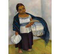 GYTRI CGFHJ Cartel abstracto de Diego Rivera Cuadro en lienzo 《Chica con un bulto》De Diego Rivera Colección de Grabados para Regalos de Decoración del Hogar 40x50cm Sin enmarcar