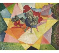 GYTRI CGFHJ Cartel abstracto de Diego Rivera Pintura en lienzo《Paisaje estereoscópico》De Diego Rivera Colección de Grabados para Regalos de Decoración del Hogar 50x40cm Sin enmarcar