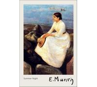 GYTRI CGFHJ Cartel abstracto de Edvard Munch Pintura en lienzo 《Noche de verano》De Edvard Munch Arte mural Colecciona grabados de paisajes para regalos de decoración del hogar 40x60cm sin enmarcar