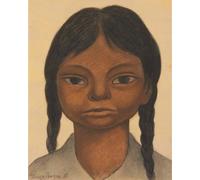 GYTRI CGFHJ Cartel de Diego Rivera Personas Pintura abstracta en lienzo《Retrato de chica》De la colección de arte mural Diego Rivera para regalos de decoración del hogar 40x50cm sin enmarcar