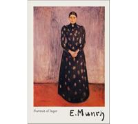 GYTRI CGFHJ Cartel de Edvard Munch Gente Pintura abstracta en lienzo《Retrato de Inger》De la colección de arte mural de Edvard Munch para regalos de decoración del hogar 40x60cm sin enmarcar