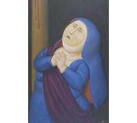 GYTRI CGFHJ Cartel de Fernando Botero Pintura abstracta de lienzo de personas《Crying Nun》de Fernando Botero Arte mural Colecciona grabados para regalos de decoración del hogar 40x60cm sin enmarcar