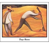 GYTRI CGFHJ Diego Rivera Poster People Pintura vintage en lienzo《Granjero en otoño》De Diego Rivera Colección de grabados para regalos de decoración del hogar 50x40cm sin enmarcar