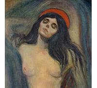 GYTRI CGFHJ Edvard Munch Grabados《Madonna Vol.2 》 por Edvard Munch Póster Abstracto de pared Cuadro de personas Retrato de lienzo para decoración del hogar 50x50cm sin enmarcar