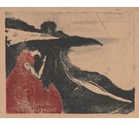 GYTRI CGFHJ Famoso Edvard Munch Gente Póster Impresiones en Color Cuadro de Arte de Pared Abstracto《Melancolía》Edvard Munch Pintura en Lienzo Para Decoración del Hogar 50x70cm Sin Marco