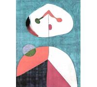 GYTRI CGFHJ Famoso Joan Miro Gente Póster Impresiones en Color Cuadro de Arte de Pared Abstracto《Retrato II》Joan Miro Pintura Azul Lienzo Para Decoración del Hogar 40x60cm Sin Marco