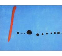 GYTRI CGFHJ Famoso Joan Miro Poster Color Prints Abstract Wall Art Picture《Azul y Rojo》Joan Miro Points Lienzo Pintura Para La Decoración del Hogar 50x70cm Sin Marco
