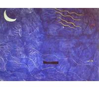 GYTRI CGFHJ Famoso Joan Miro Poster Color Prints Abstract Wall Art Picture《Chica Bañándose junto al Mar》Joan Miro Cuadro en Lienzo Para Decoración del Hogar 50x70cm Sin Marco