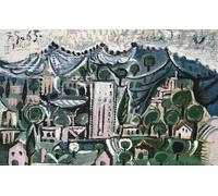 GYTRI CGFHJ Famoso póster de Pablo Picasso Ilustración abstracta en la pared《Paisaje》por Pablo Picasso Grabados en lienzo a color para decoración del hogar 50x80cm Sin enmarcar
