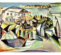 GYTRI CGFHJ Famoso póster de Pablo Picasso impresiones en color, paisaje, cuadro abstracto de arte mural de Pablo Picasso pintura en lienzo para decoración del hogar 50x60cm sin marco