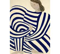 GYTRI CGFHJ Famoso Sofia Lind Poster Color Prints Abstracto Wall Art Picture《La Chica En Pijama Azul》Sofia Lind Pintura En Lienzo Para La Decoración del Hogar 40x60cm Sin Marco