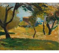 GYTRI CGFHJ Henri Matisse Póster Impresiones en color Cuadro abstracto de arte mural《Una cabaña en el bosque》Henri Matisse Pintura en lienzo de paisaje para decoración del hogar 50x60cm Sin marco