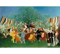 GYTRI CGFHJ Henri Rousseau Póster e impresiones Cuadro abstracto de arte mural《Un centenario de la independencia》Henri Rousseau Cuadro en lienzo para decoración del hogar 50x80cm sin marco