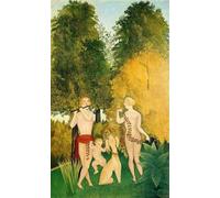 GYTRI CGFHJ Henri Rousseau Póster Personas Paisaje Impresiones Arte Abstracto De Pared Imagen《El Cuarteto Feliz》Henri Rousseau Cuadro De Lienzo Para Decoración Del Hogar 50x80cm Sin Marco