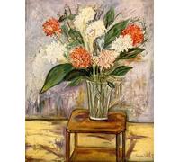 GYTRI CGFHJ Maurice Utrillo Still Life Poster Color Prints Abstract Wall Art Picture《Flower》Maurice Utrillo Lienzo Pintura Para Decoración Del Hogar 50x60cm Sin Enmarcar