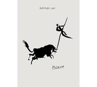 GYTRI CGFHJ Pablo Picasso Animal Poster Color Prints Abstract Wall Art Picture《Corrida de Toros》Pablo Picasso Cuadro en Lienzo Para Decoración del Hogar 40x60cm Sin Marco