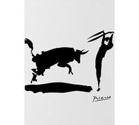 GYTRI CGFHJ Pablo Picasso Gente Póster Impresiones en Color Cuadro de Arte de Pared Abstracto《Corrida de Toros》Pablo Picasso Cuadro en Lienzo Para Decoración del Hogar 40x60cm Sin Marco