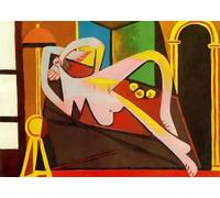 GYTRI CGFHJ Pablo Picasso Póster Impresiones en color Arte abstracto de pared Pictrure《Gente desnuda de interior》Pablo Picasso Pintura en lienzo para decoración del hogar 50x80cm sin marco