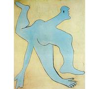 GYTRI CGFHJ Pablo Picasso Póster Personas Impresiones en color《Un acróbata azul》Cuadro abstracto de arte mural de Pablo Picasso Pintura en lienzo para decoración del hogar 40x50cm Sin marco