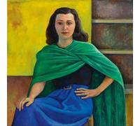GYTRI CGFHJ Pintura vintage de lienzo de la Mujer Póster de Diego Rivera《Capa verde》De Diego Rivera Colección de Grabados para Regalos de Decoración del Hogar 50x50cm sin enmarcar