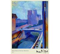 GYTRI CGFHJ Póster abstracto de Henri Matisse Arte mural《Notre-Dame in the Afternoon》por Henri Matisse Grabados Pintura de lienzo para decoración del hogar 30x50cm sin enmarcar