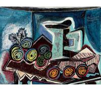 GYTRI CGFHJ Póster abstracto de Pablo Picasso Arte mural《Bodegones sobre la mesa》de Pablo Picasso Grabados en lienzo a color para decoración del hogar 50x70cm Sin enmarcar