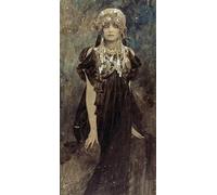 GYTRI CGFHJ Póster de Alphonse Mucha Cuadro de Arte Vintage en la Pared《Sarah Bernhardt》por Alphonse Mucha Prints Cuadro de Retrato en Lienzo para Decoración del Hogar 50x100cm Sin enmarcar