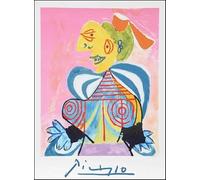 GYTRI CGFHJ Póster de Pablo Picasso Arte abstracto en la pared《Mujer sentada》por Pablo Picasso Retratos de personas Pintura en lienzo para decoración del hogar 40x50cm sin enmarcar
