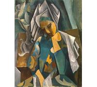 GYTRI CGFHJ Póster de Pablo Picasso Retratos a color grabados《Queen Isabeau》 Cuadro abstracto de pared de Pablo Picasso Pintura de lienzo para decoración del hogar 30x40cm sin enmarcar