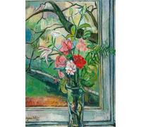 GYTRI CGFHJ Póster de Suzanne Valadon《Flores frente a una ventana》Impresiones murales 50x70cm sin enmarcar