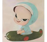 GYTRI CGFHJ Póster de Yoshitomo Nara Arte Moderno en la Pared《Sleepwalking Girl》por Yoshitomo Nara Grabados Pintura de Lienzo de Figura a Color para Decoración del Hogar 40x40cm Sin enmarcar