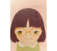 GYTRI CGFHJ Póster de Yoshitomo Nara Arte Moderno en la Pared 《Una chica con gafas》por Yoshitomo Nara Grabados Pintura de Lienzo en Color para Decoración del Hogar 50x80cm Sin marco