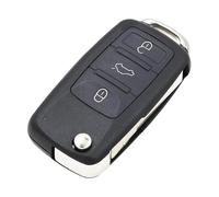 GYTTAK Funda Llave Botones Compatible con VW para Touareg 2004 2005 2006 2007 2008 2009 2010 2011 1 Uds. Carcasa Plegable para Llave De Coche con 4 Botones, Carcasa para Mando A Distancia
