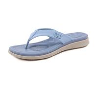 GYTTDERFL Chanclas Mujer Casual slippers Women's flip flop soft bottom slippers Simple and sturdy shoes for women Flat with(Blue,39)