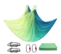 GYTTDERFL Columpio Yoga Aereo Juego Completo de Hamaca aérea for Yoga de 5 Metros for Tela y Agradable a la Piel antigravedad aérea(Yellow Green)