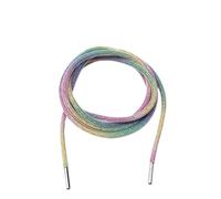 GYTTDERFL Cordones Botas De MontañA 2 pares de cordones redondos de diamantes de imitación de lujo, cordones de zapato con diamantes de arcoíris, zapatillas con cordones(Rainbow colors,140cm)