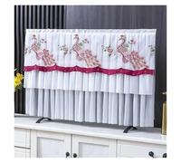 GYTTDERFL Funda Tv Exterior Lace TV Cover Desktop Wall Mounted LCD TV Cover Turn On The Simple Hanging Cover For Household Use Without Removing It(Color21,130 x Height 85cm)