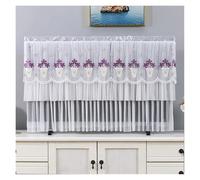 GYTTDERFL Funda Tv Exterior TV Cover Can Be Turned on Without Remove The TV Cover Hanging Desktop Thin LCD Protective Cover with Lace Simple(Color 017,120x70cm)