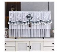 GYTTDERFL Funda Tv Exterior TV Cover Can Be Turned on Without Remove The TV Cover Hanging Desktop Thin LCD Protective Cover with Lace Simple(Color 06,88x50cm)