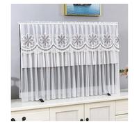 GYTTDERFL Funda Tv Exterior TV Cover Can Be Turned on Without Remove The TV Cover Hanging Desktop Thin LCD Protective Cover with Lace Simple(Color 010,145x83cm)