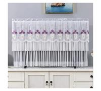GYTTDERFL Funda Tv Exterior TV Cover Can Be Turned on Without Remove The TV Cover Hanging Desktop Thin LCD Protective Cover with Lace Simple(Color 017,109x63cm)