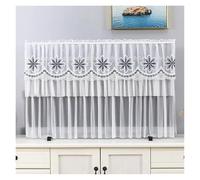 GYTTDERFL Funda Tv Exterior TV Cover Can Be Turned on Without Remove The TV Cover Hanging Desktop Thin LCD Protective Cover with Lace Simple(Color 011,130x75cm)