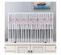 GYTTDERFL Funda Tv Exterior TV Cover Can Be Turned on Without Remove The TV Cover Hanging Desktop Thin LCD Protective Cover with Lace Simple(Color 09,130x75cm)