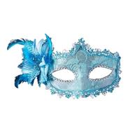 GYTTDERFL MáScaras Para Fiesta De Baile Máscara sexy Venecia Pluma Flor Boda Fiesta Rendimiento Disfraz Sexo Señora Máscara de Halloween Mascarada Máscara facial(Blue)