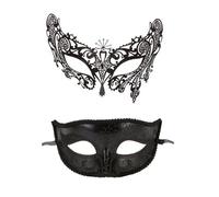 GYTTDERFL MáScaras Para Fiesta De Baile Máscaras de disfraces for pareja mujer veneciana encaje hombres PP Cosplay disfraz carnaval fiesta de graduación personalidad tocado máscaras(Black7)