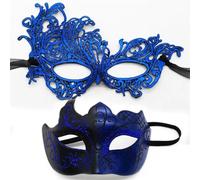 GYTTDERFL MáScaras Para Fiesta De Baile Máscaras de disfraces for pareja mujer veneciana encaje hombres PP Cosplay disfraz carnaval fiesta de graduación personalidad tocado máscaras(C-Blue)