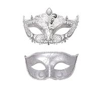 GYTTDERFL MáScaras Para Fiesta De Baile Máscaras de disfraces for pareja mujer veneciana encaje hombres PP Cosplay disfraz carnaval fiesta de graduación personalidad tocado máscaras(Silve1)