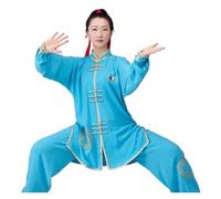 GYTTDERFL Ropa para Artes Marciales Traje de Kung Fu Unisex con Bordado de dragón, Uniforme de Artes Marciales con diseño de Tai Chi, Conjunto de Ropa de práctica de Manga Larga(Color:3,XXL)